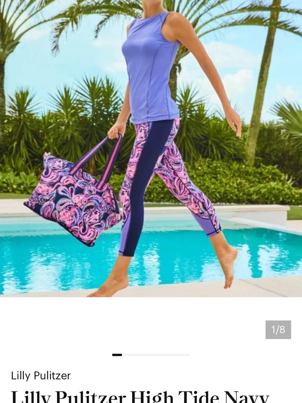 Lilly Pulitzer Pink and Blue Paisley Leggings